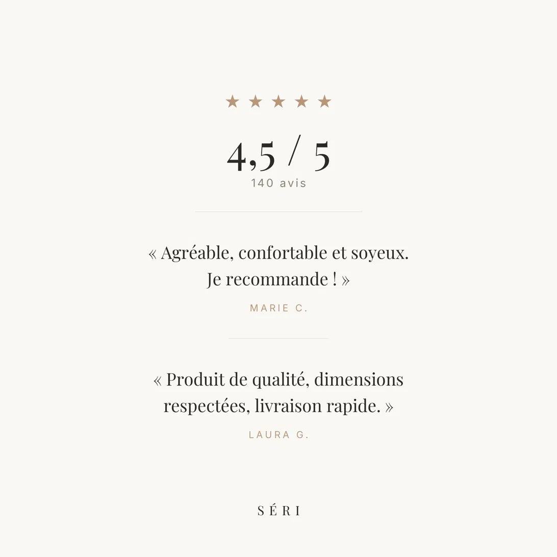 4,5 sur 5 sur 140 avis — témoignages de clientes Séri